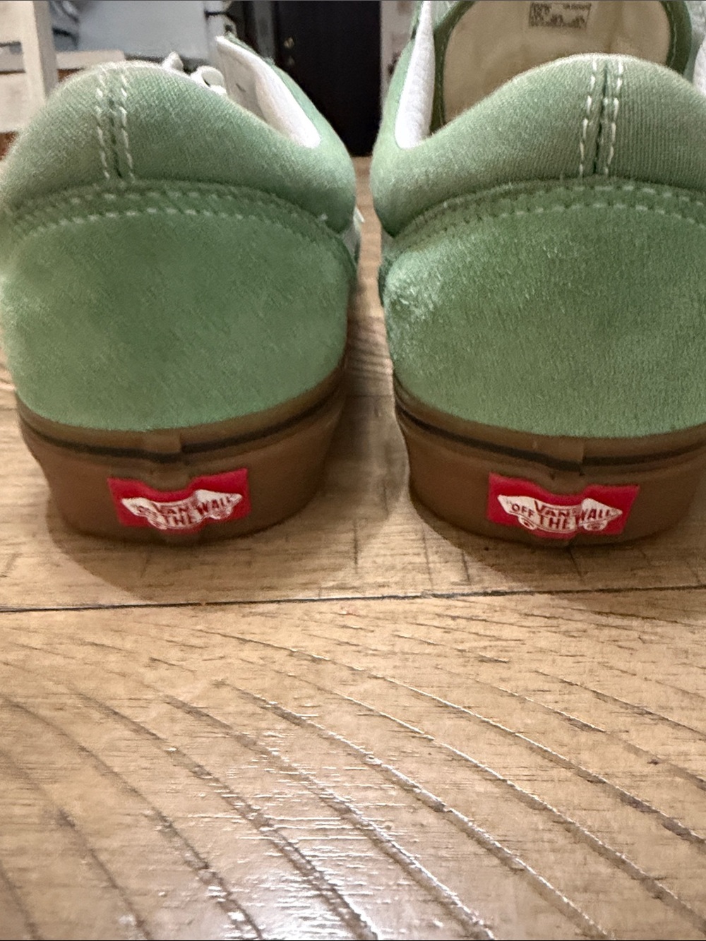 Green Suede Low-Top Sneakers with White Stripe VANS - Picture 10 of 10